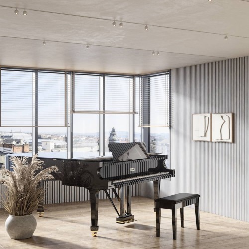 МДФ стеновая панель акустическая Cosca Decor Сканди Дуб Старинный Светло-серый черный войлок 2750×600×19 МДФ стеновая панель акустическая Cosca Decor Сканди Дуб Старинный Светло-серый черный войлок 2750×600×19