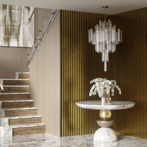 Рейка декоративная Cosca Decor Золото матовое RX010-053 2000×30×10 Рейка декоративная Cosca Decor Золото матовое RX010-053 2000×30×10