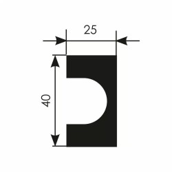 Рейка декоративная под покраску Cosca Decor RX003 2000×40×25
