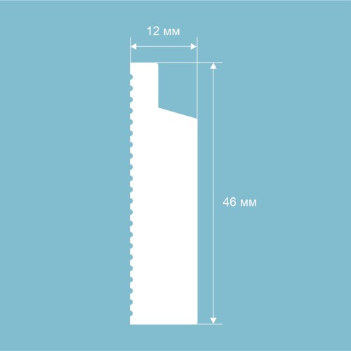 Финишный молдинг под покраску Cosca Decor MF001 2800×46×12