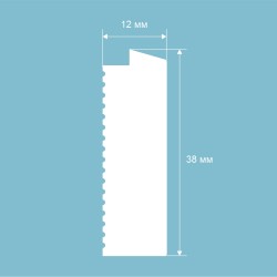 Финишный молдинг под покраску Cosca Decor MF002 2800×38×12