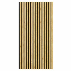 МДФ стеновая панель акустическая Cosca Decor Сканди Дуб Медный черный войлок 1200×600×19