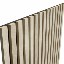 МДФ стеновая панель акустическая Cosca Decor Сканди Ясень Кристалл черный войлок 600×600×19