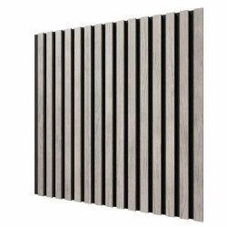 МДФ стеновая панель акустическая Cosca Decor Сканди Дуб Старинный Светло-серый черный войлок 600×600×19