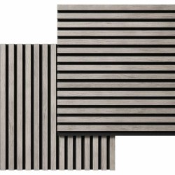 МДФ стеновая панель акустическая Cosca Decor Сканди Дуб Старинный Светло-серый черный войлок 600×600×19