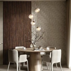 МДФ стеновая панель акустическая Cosca Decor Сканди Дуб Барон Темный черный войлок 600×600×19