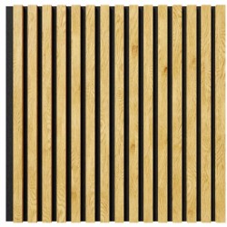 МДФ стеновая панель акустическая Cosca Decor Сканди Дуб Медный черный войлок 600×600×19