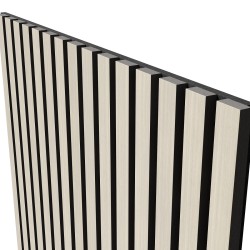 МДФ стеновая панель акустическая Cosca Decor Монако Дуб Клэр Светлый черный войлок 2750×600×21