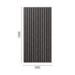 МДФ стеновая панель акустическая Cosca Decor Монако Дуб Антрацит Темно-серый черный войлок 1200×600×21