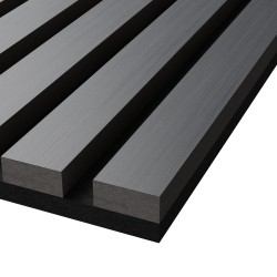 МДФ стеновая панель акустическая Cosca Decor Монако Дуб Антрацит Темно-серый черный войлок 1200×600×21