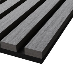 МДФ стеновая панель акустическая Cosca Decor Монако Дуб Ардженто Светло-серый черный войлок 1200×600×21