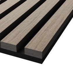МДФ стеновая панель акустическая Cosca Decor Монако Дуб Латте Бежевый черный войлок 1200×600×21