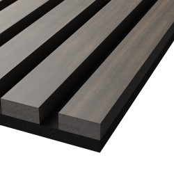 МДФ стеновая панель акустическая Cosca Decor Монако Дуб Маррон Коричневый черный войлок 1200×600×21