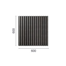 МДФ стеновая панель акустическая Cosca Decor Монако Дуб Маррон Коричневый черный войлок 600×600×21