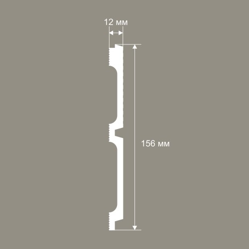 Стеновая панель под покраску Cosca Decor RP016 2800×156×12