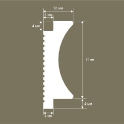 Стеновая панель под покраску Cosca Decor RX014 наборная 2800×31×12