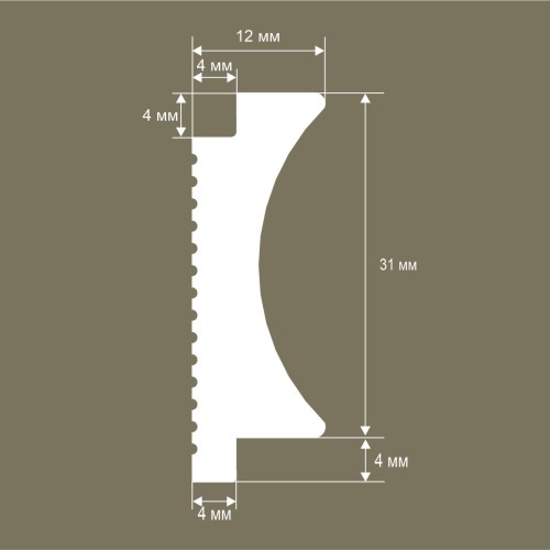 Стеновая панель под покраску Cosca Decor RX014 наборная 2800×31×12 Стеновая панель под покраску Cosca Decor RX014 наборная 2800×31×12