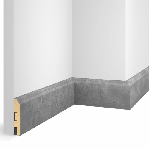 Плинтус МДФ Cosca Decor Экошпон VP07 Бетон 2400×80×16 Плинтус МДФ Cosca Decor Экошпон VP07 Бетон 2400×80×16
