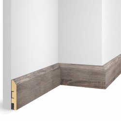 Плинтус МДФ Cosca Decor Экошпон WP07 Дуб Дымчатый 2400×80×16