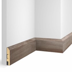 Плинтус МДФ Cosca Decor Экошпон WP07 Дуб Шелковый 2400×80×16