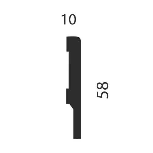 Плинтус МДФ под покраску Cosca Decor AP71 2400×58×10 Плинтус МДФ под покраску Cosca Decor AP71 2400×58×10