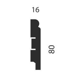 Плинтус МДФ под покраску Cosca Decor AP09 2400×80×16