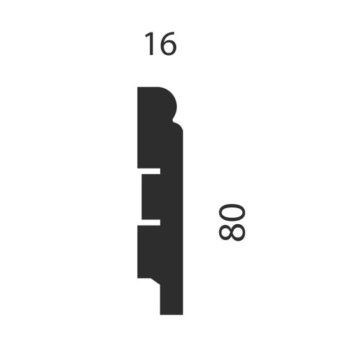 Плинтус МДФ под покраску Cosca Decor AP09 2400×80×16 Плинтус МДФ под покраску Cosca Decor AP09 2400×80×16