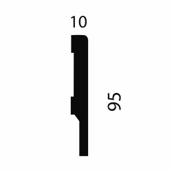 Плинтус МДФ под покраску Cosca Decor AP73 2400×95×10