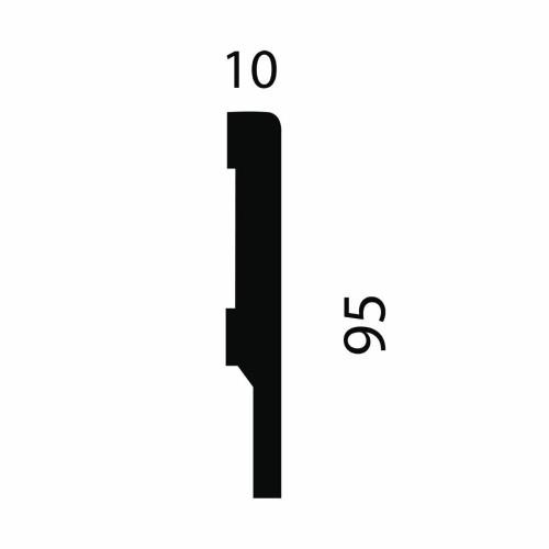 Плинтус МДФ под покраску Cosca Decor AP73 2400×95×10 Плинтус МДФ под покраску Cosca Decor AP73 2400×95×10