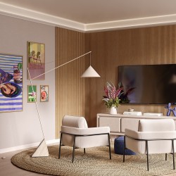 Плинтус под покраску Cosca Decor Экополимер PL003 2000×80×18