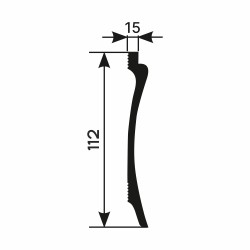 Плинтус под покраску Cosca Decor Экополимер PX046 2000×112×15