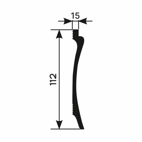 Плинтус под покраску Cosca Decor Экополимер PX046 2000×112×15