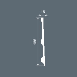 Плинтус под покраску Cosca Decor Экополимер PX044 2000×185×16