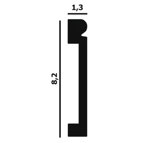 Плинтус под покраску Перфект Плюс P49 2000×82×13 Плинтус под покраску Перфект Плюс P49 2000×82×13