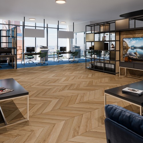 Кварцвиниловая плитка Damy Floor клеевая Chevron LVT Лувр DF04-Ch-LVT французская елка 600×127×2,5