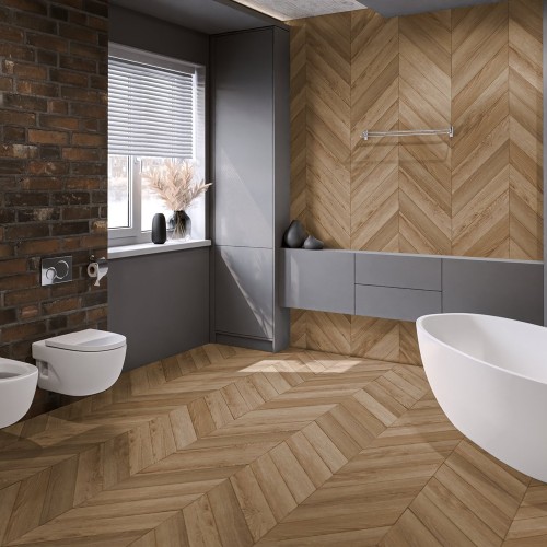 Кварцвиниловая плитка Damy Floor клеевая Chevron LVT Лувр DF04-Ch-LVT французская елка 600×127×2,5