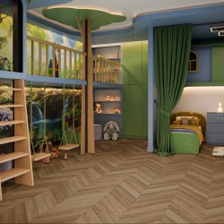 Кварцвиниловая плитка Damy Floor клеевая Chevron LVT Лувр Louvre DF04-Ch-LVT французская елка 600×127×2,5