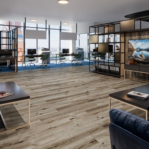 Кварцвиниловая плитка Damy Floor клеевая Family LVT Дуб Лофт 1508-1-LVT 1227×187×2,5