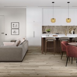 Кварцвиниловая плитка Damy Floor клеевая Family LVT Дуб Лофт Loft Oak 1508-1-LVT 1227×187×2,5