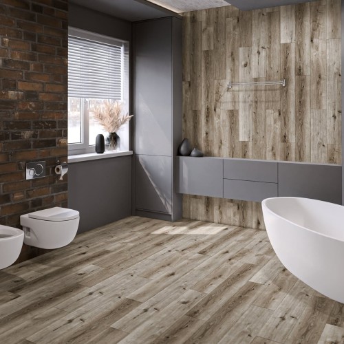 Кварцвиниловая плитка Damy Floor клеевая Family LVT Дуб Лофт 1508-1-LVT 1227×187×2,5