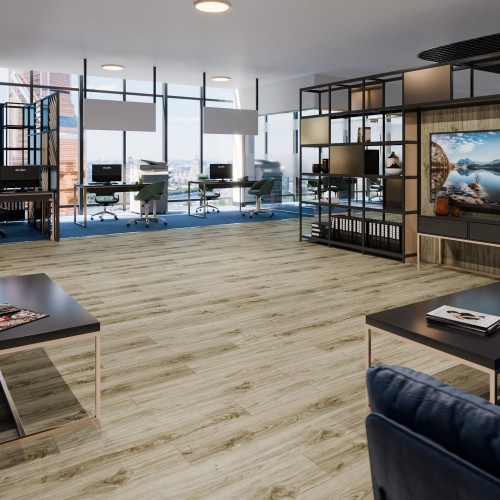 Кварцвиниловая плитка Damy Floor клеевая Family LVT Дуб Белый SL3739-3-LVT 1227×187×2,5