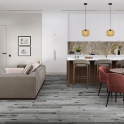 Кварцвиниловая плитка Damy Floor клеевая Family LVT Дуб Сильвер Silver Oak T7020-23-LVT 1227×187×2,5