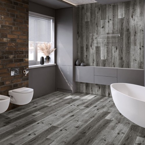 Кварцвиниловая плитка Damy Floor клеевая Family LVT Дуб Сильвер T7020-23-LVT 1227×187×2,5