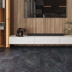 Кварцвиниловая плитка Vinilam клеевая Ceramo Stone Glue Неаполитанский Черный 91910 950×475×2,5