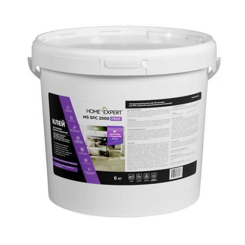 Клей для винилового пола Home Expert MS SPC 2000 PROF MS-полимерный 6 кг Клей для винилового пола Home Expert MS SPC 2000 PROF MS-полимерный 6 кг