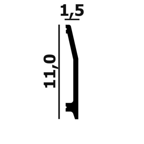 Плинтус под покраску Перфект Плюс P112 2000×110×15 Плинтус под покраску Перфект Плюс P112 2000×110×15