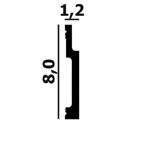 Плинтус под покраску Перфект Плюс P116 2000×80×12 Плинтус под покраску Перфект Плюс P116 2000×80×12