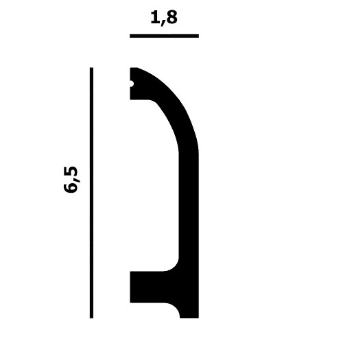 Плинтус под покраску Перфект Плюс P150 2000×65×18 Плинтус под покраску Перфект Плюс P150 2000×65×18