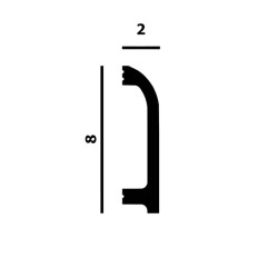 Плинтус под покраску Перфект Плюс P151 2000×80×20