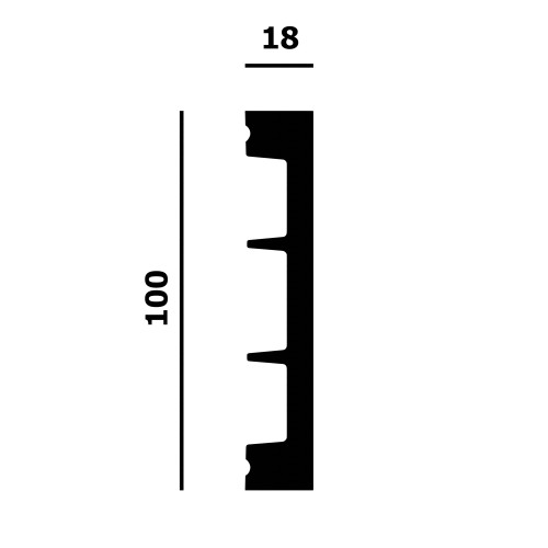 Плинтус под покраску Перфект Плюс P210 2000×100×18 Плинтус под покраску Перфект Плюс P210 2000×100×18